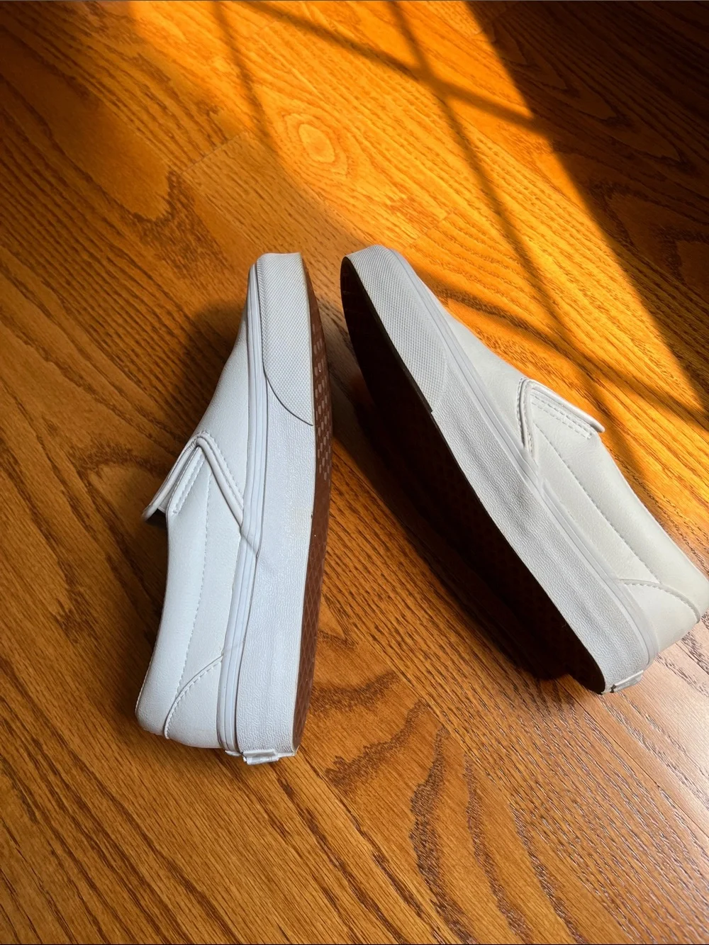 Vans White synthetic leather Slip-On Loafers